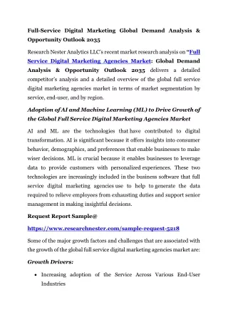 Full-Service Digital Marketing Global Demand Analysis & Opportunity Outlook 2035