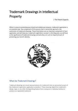 Trademark Drawings in Intellectual Property | The Patent Experts