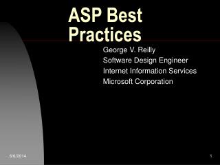 ASP Best Practices