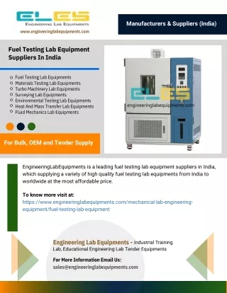 Fuel Testing Lab Equipment Suppliers In India
