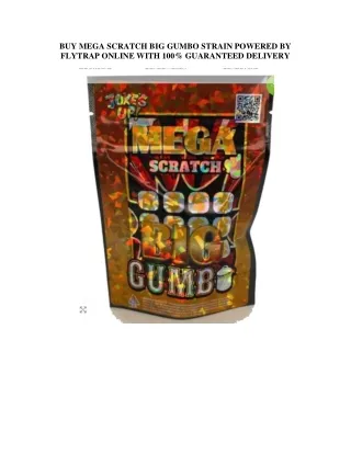 BUY MEGA SCRATCH BIG GUMBO STRAIN POWERED BY FLYTRAP ONLINE WITH 100