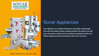 Sonar Appliances Kitchen Equipment Manufacturer in Delhi