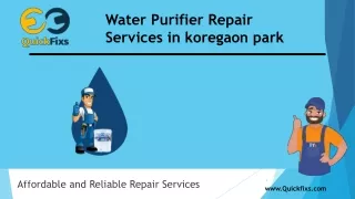 Water Purifier Repair Services in Bhosari