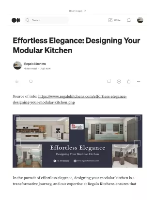 Effortless Elegance: Designing Your Modular Kitchen