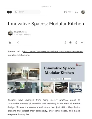 Innovative Spaces: Modular Kitchen