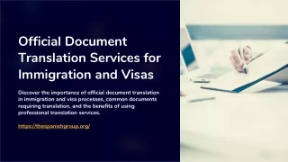 Official Document Translation Services for Immigration and Visas