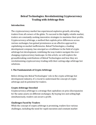 Crypto arbitrage bot development company