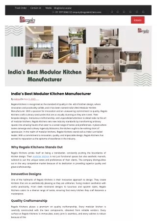 India’s Best Modular Kitchen Manufacturer