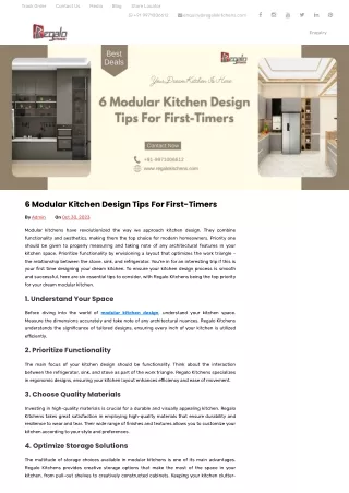6 Modular Kitchen Design Tips For First-Timers _ Insider Advice