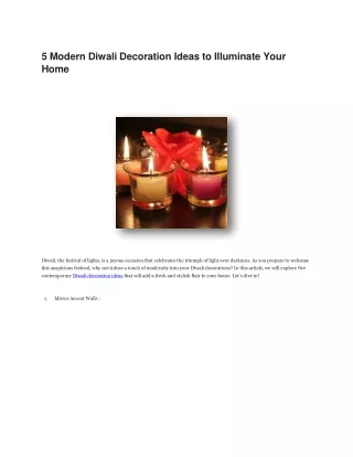 5 Modern Diwali Decoration Ideas to Illuminate Your Home (2)