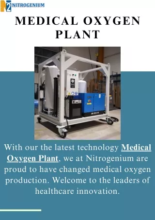 Medical Oxygen Plant | Nitrogenium