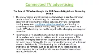 Connected TV advertising