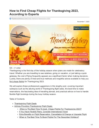 How to Find Cheap Flights for Thanksgiving 2023, According to Experts