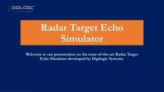 Radar Target Echo Simulator From Digilogic Systems