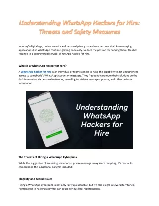 Understanding WhatsApp Hackers for Hire Threats and Safety Measures
