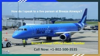 How Do I Speak to a Live Person at Breeze Airways