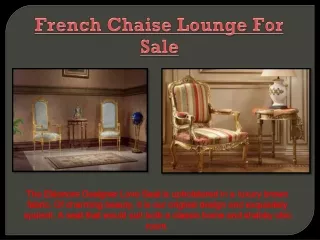 French Chaise Lounge For Sale