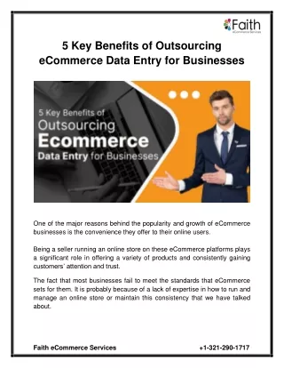 5 Key Benefits of Outsourcing eCommerce Data Entry for Businesses
