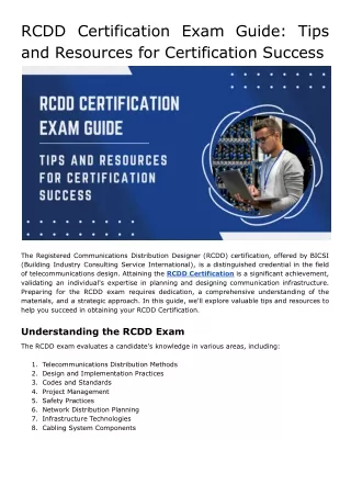 RCDD Certification Exam Guide_ Tips and Resources for Certification Success