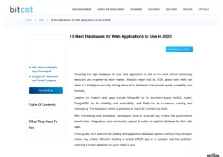 10 Best Databases for Web Applications to Use in 2023