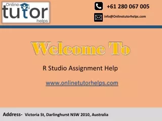 R Studio Assignment Help