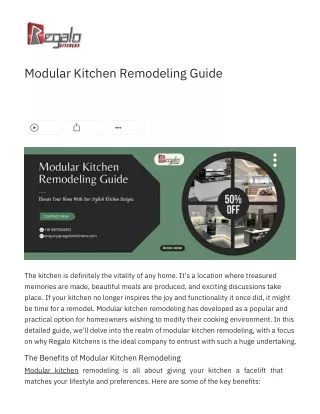 Modular Kitchen Remodeling Guide