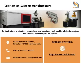 Discover The Top Lubrication Systems Manufacturers