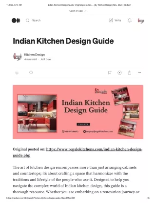 Indian Kitchen Design Guide