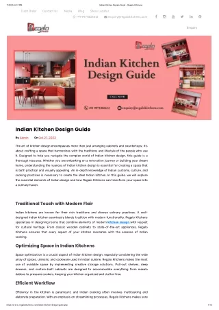 Indian Kitchen Design Guide