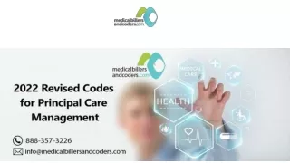 2022 Revised Codes for Principal Care Management