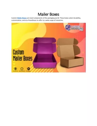 Mailer Boxes