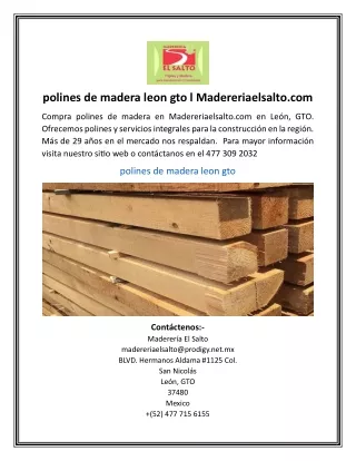 polines de madera leon gto l Madereriaelsalto.com