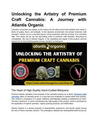 Premium Craft Cannabis