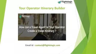 Tour Operator Itinerary Builder