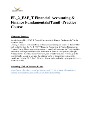 FL_2_FAF_T Financial Accounting & Finance Fundamentals(Tamil) Practice Course