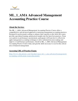 ML_1_AMA Advanced Management Accounting Practice Course