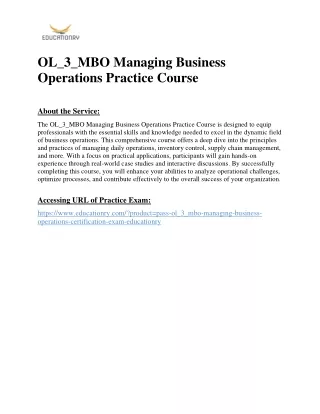 OL_3_MBO Managing Business Operations Practice Course