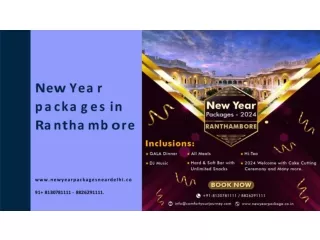 New Year packages in Ranthambore | Ranthambore New Year packages in 2024