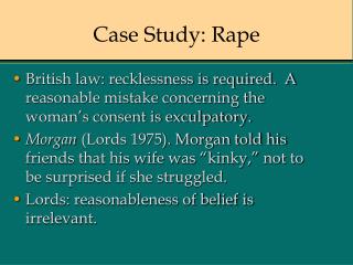 Case Study: Rape