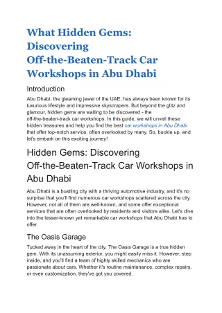 What Hidden Gems_ Discovering Off-the-Beaten-Track Car Workshops in Abu Dhabi