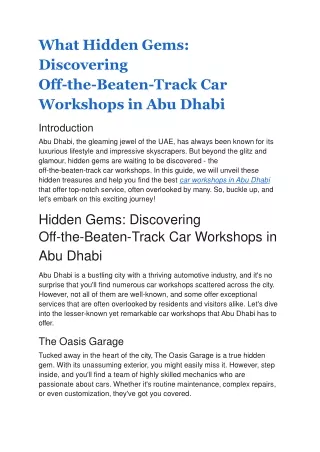 What Hidden Gems_ Discovering Off-the-Beaten-Track Car Workshops in Abu Dhabi