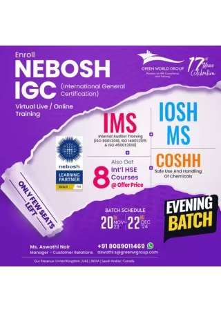 Study in Your Own Way - Level Up Your Expertise - Nebosh Course in Bahrain