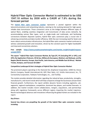 Hybrid Fiber Optic Connector Market