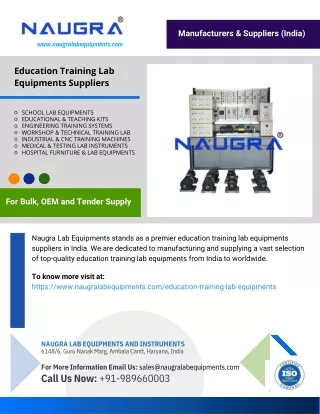 Education Training Lab Equipments Suppliers