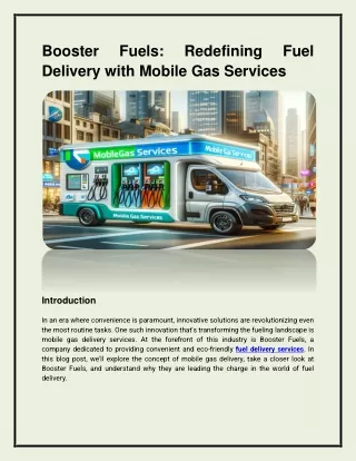 Booster Fuels: Redefining Fuel Delivery with Mobile Gas Services