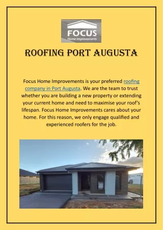 Roofing Port Augusta