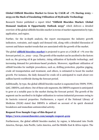 Oilfield Biocides Market