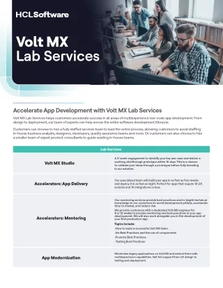 Unlocking Success with Volt MX Lab Services for Low-Code Application Platforms