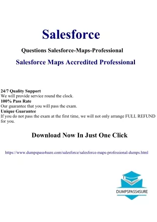 Ready to Chart Success in Salesforce Maps Exam? Follow Pass4Sure Blueprint!