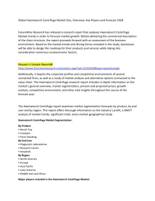 Haematocrit Centrifuge Market